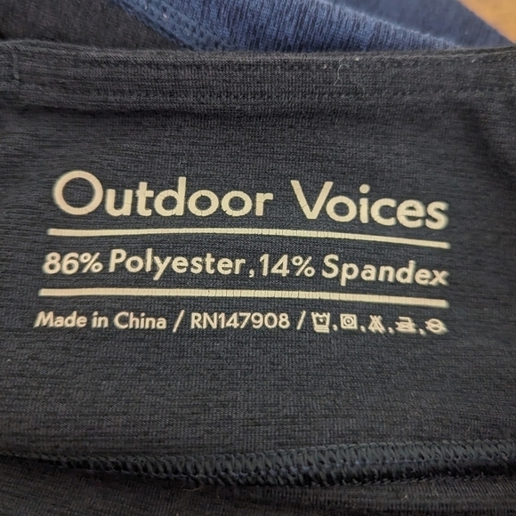 Outdoor Voices Leggings Athletic Colorblock Blue Black Small - Picture 4 of 5